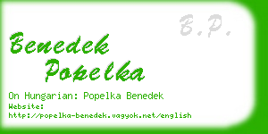 benedek popelka business card